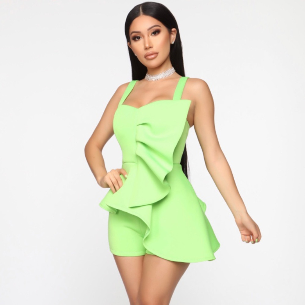 Lime green romper